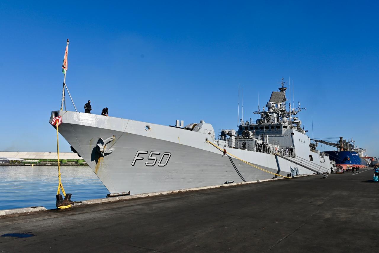 Indian Naval Ship Tarkash Arrives at Port Louis, Mauritius